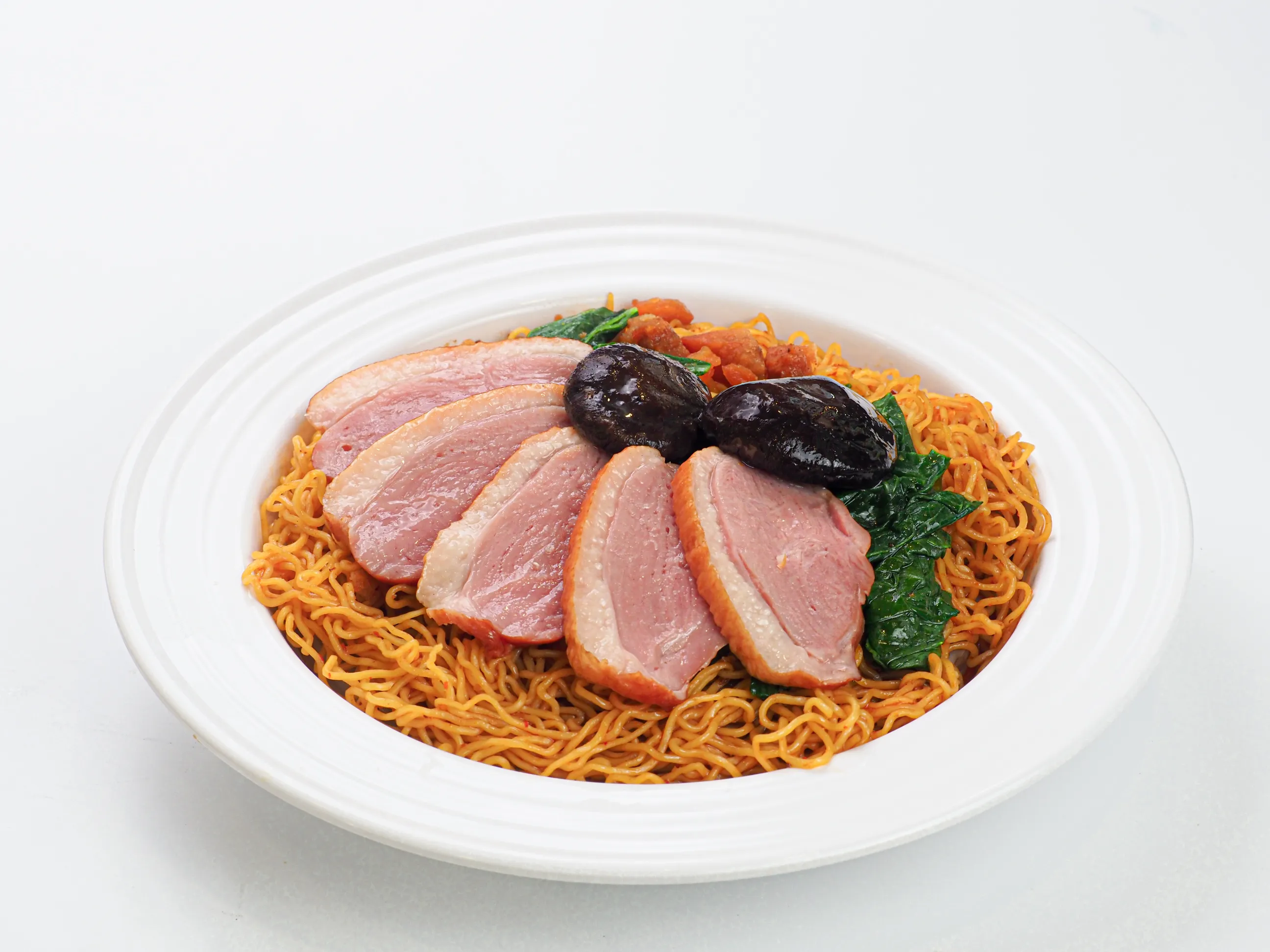 Duck noodles braised mushroom Chinese restaurant food photography Singapore